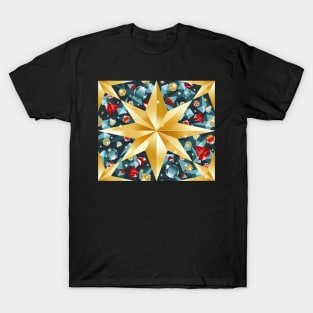 Golden Christmas stars T-Shirt